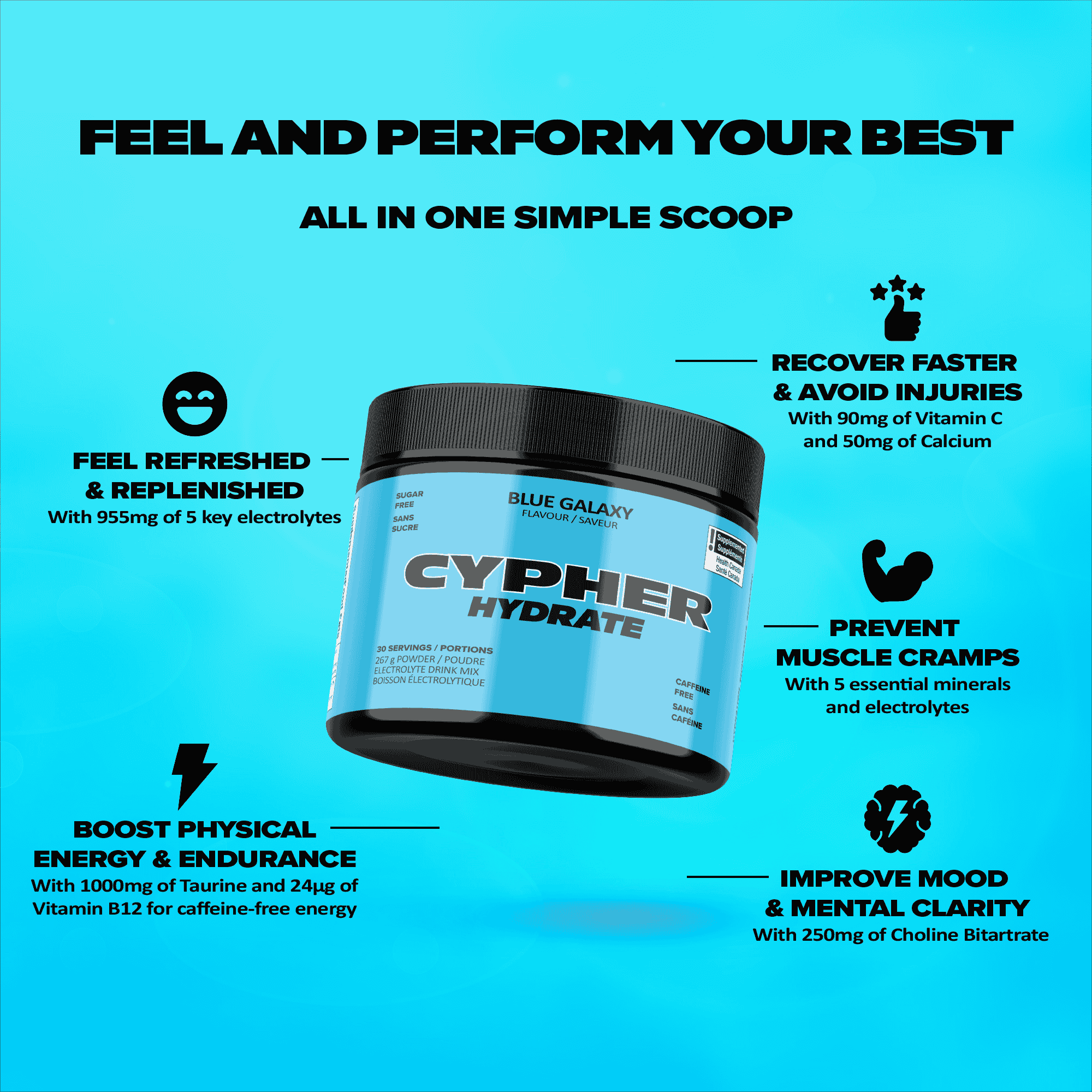 CYPHER Hydrate - 4-in-1 Electrolyte Drink Mix
